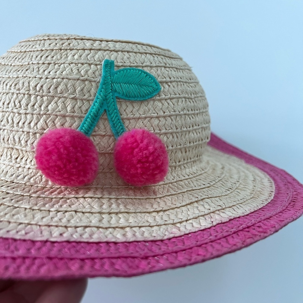 Cherry sun hat for girls